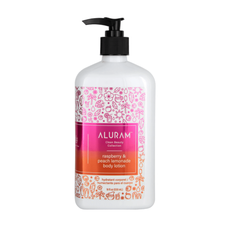 aluram raspberry & peach lemonade body lotion 18oz