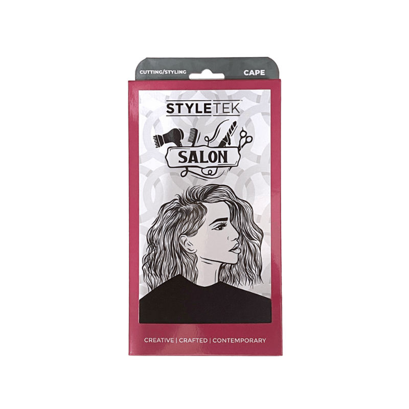 styletek solid black smooth cutting cape 45x60