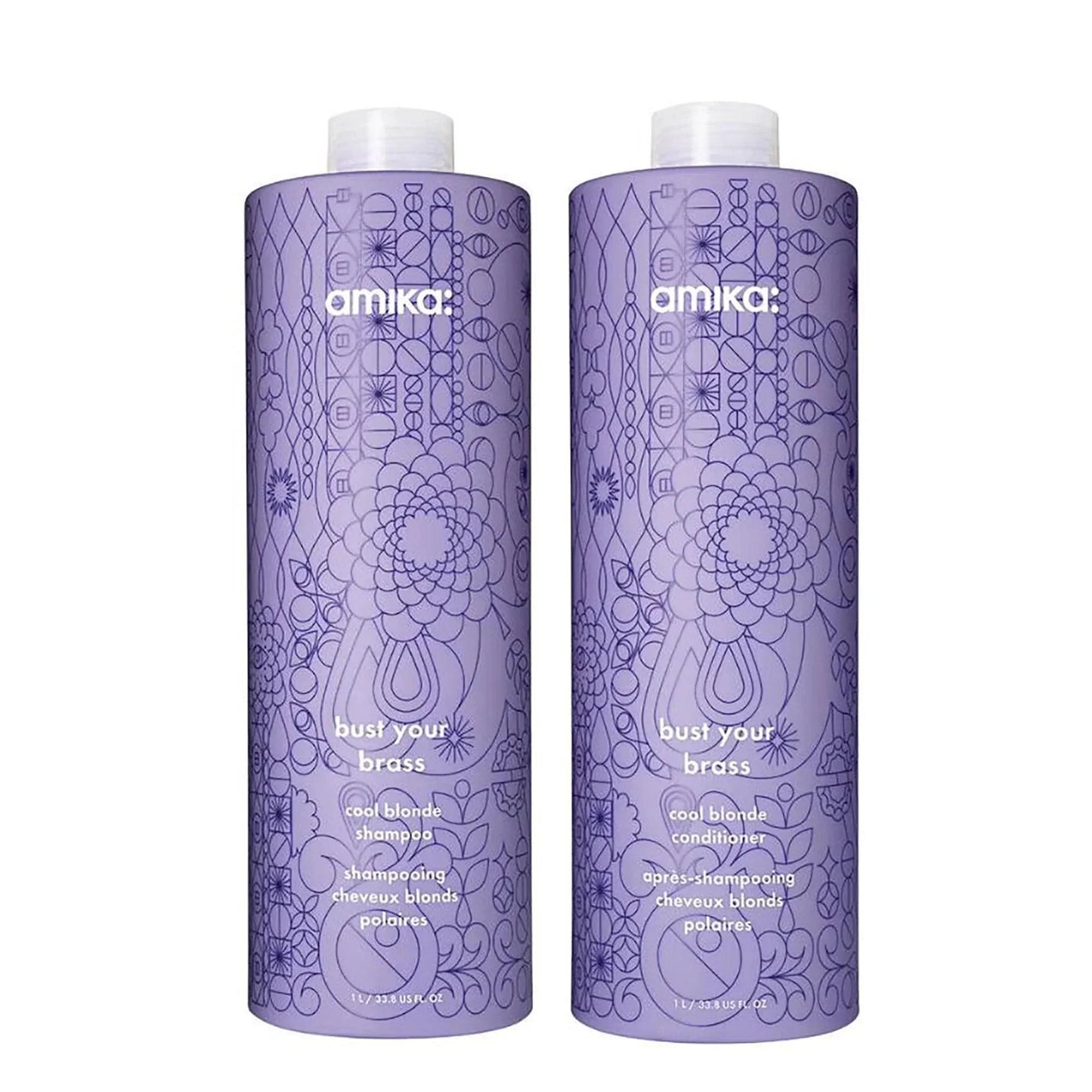 amika bust your brass cool blonde repair shampoo angle 2