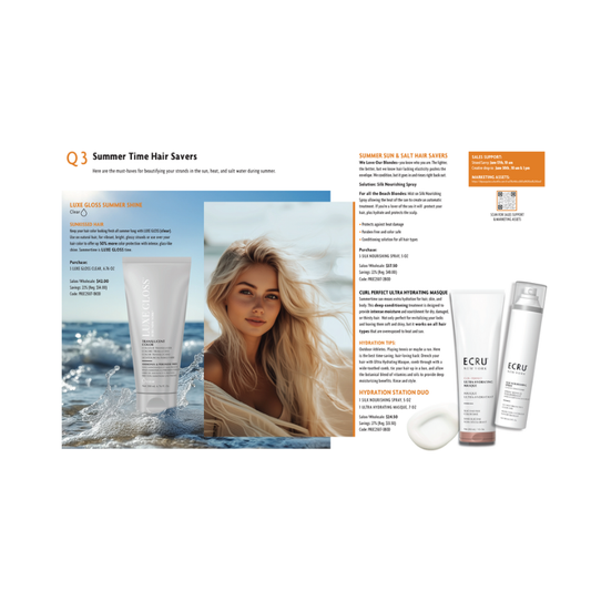 ecru new york summer sun & salt hair savers - silk nourishing spray
