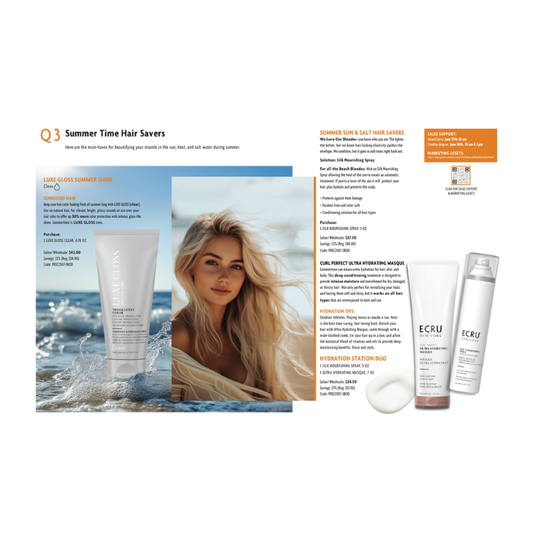 SUMMER SUN & SALT HAIR SAVERS - SILK NOURISHING SPRAY & ULTRA HYDRATING MASQUE