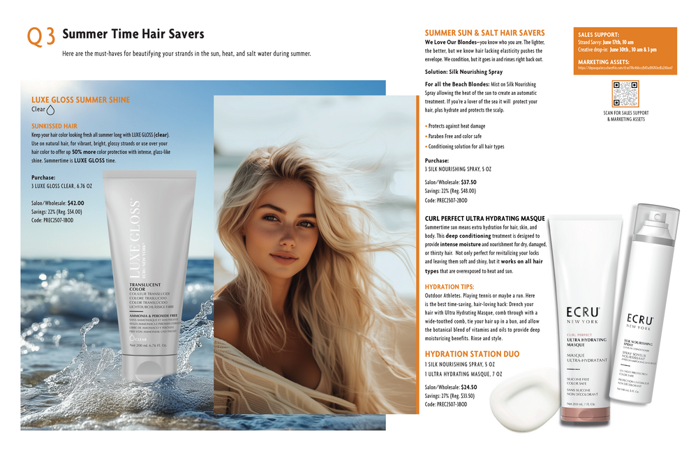 Ecru New York Summer Sun & Salt Hair Savers - Silk Nourishing Spray